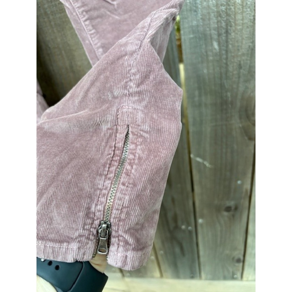 Paige Corduroy Pants High Rise Skinny Ankle Zip Mauve Size 29 - Picture 6 of 6